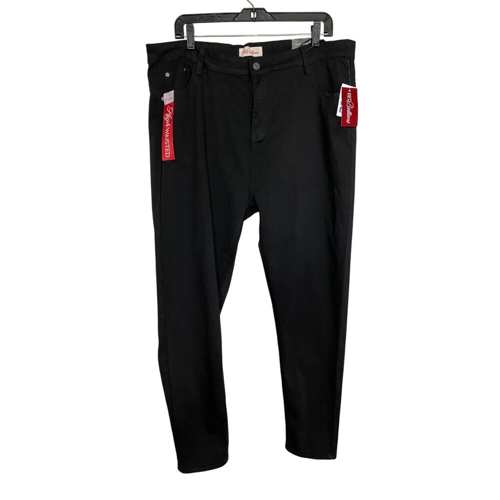 Red Bottoms Women’s NWT Plus Size 22 Black Skinny Jeans High Rise Stretch Rodeo